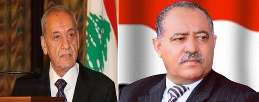 رئيس مجلس النواب يهنئ نظيره اللبناني بعيد الاستقلال