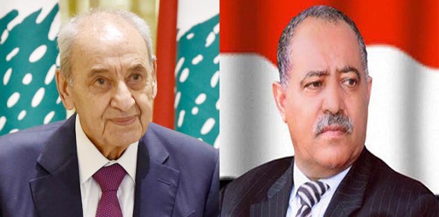رئيس مجلس النواب  يهنئ نظيره اللبناني ويبارك للشعب والجيش والمقاومة  بذكرى الانتصار في حرب تموز٢٠٠٦م